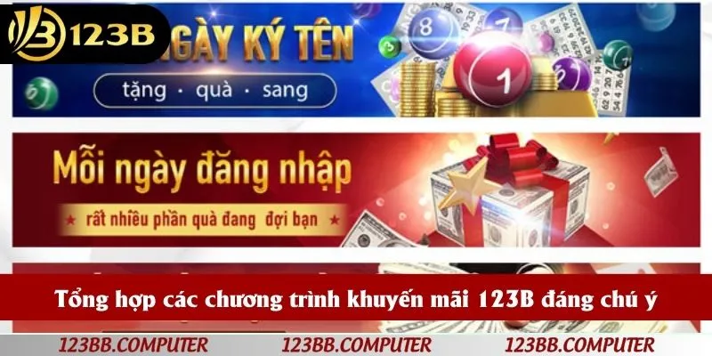 Tổng hợp các chương trình khuyến mãi 123B đáng chú ý