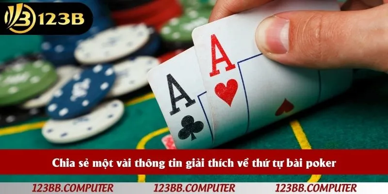 Chia sẻ một vài thông tin giải thích về thứ tự bài poker