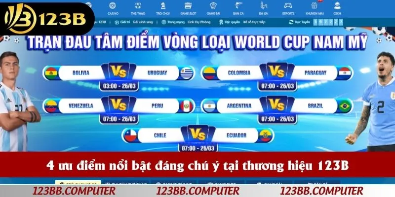 4 ưu điểm nổi bật đáng chú ý tại thương hiệu 123B
